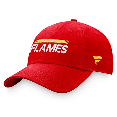 Fanatics pour hommes, rouge, Flames de Calgary, repêchage 2022 de la LNH - Casquette réglable authentique pour patinoire professionnelle