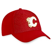 Casquette authentique Pro Flex Fanatics rouge des Flames de Calgary pour hommes