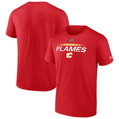 Fanatics pour hommes, rouge, Flames de Calgary Authentic Pro Prime - T-shirt