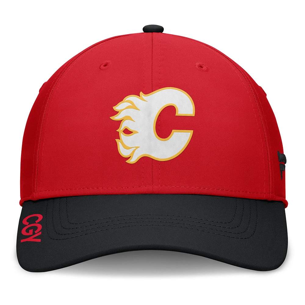 Men's Fanatics Red Calgary Flames Authentic Pro Rink Flex Hat
