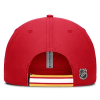 Casquette ajustable authentique Pro Rink Pinnacle des Flames de Calgary pour hommes Fanatics Red