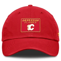 Casquette ajustable authentique Pro Rink Prime des Flames de Calgary pour hommes Fanatics Red