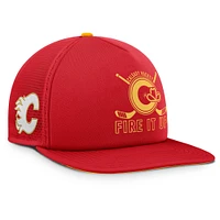 Men's Fanatics Red Calgary Flames Authentic Pro Rink Snapback Hat