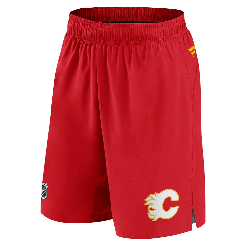 Men's Fanatics Red Calgary Flames Authentic Pro Tech - Shorts