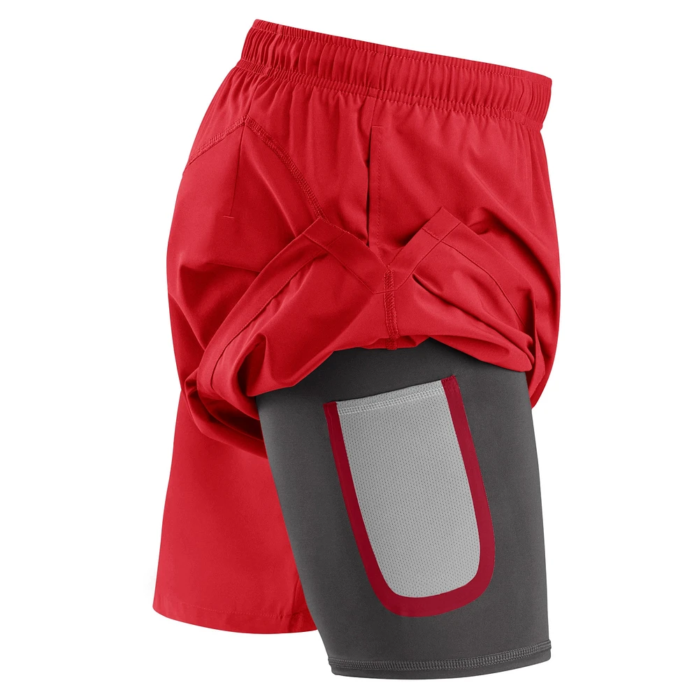 Fanatics pour hommes, rouge, Flames de Calgary Authentic Pro Tech - Short