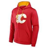 Men's Fanatics  Red Calgary Flames Defender Pullover Hoodie