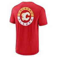 Men's Fanatics Red Calgary Flames Fundamental High Stick T-Shirt