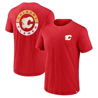 Men's Fanatics Red Calgary Flames Fundamental High Stick T-Shirt