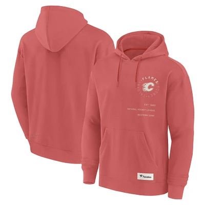 Men's Fanatics Red Calgary Flames Future Ground Info Pullover Hoodie