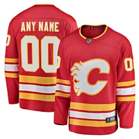 Hommes Fanatics Branded Red Calgary Flames 2020/21 Domicile - Maillot personnalisé Premier Breakaway