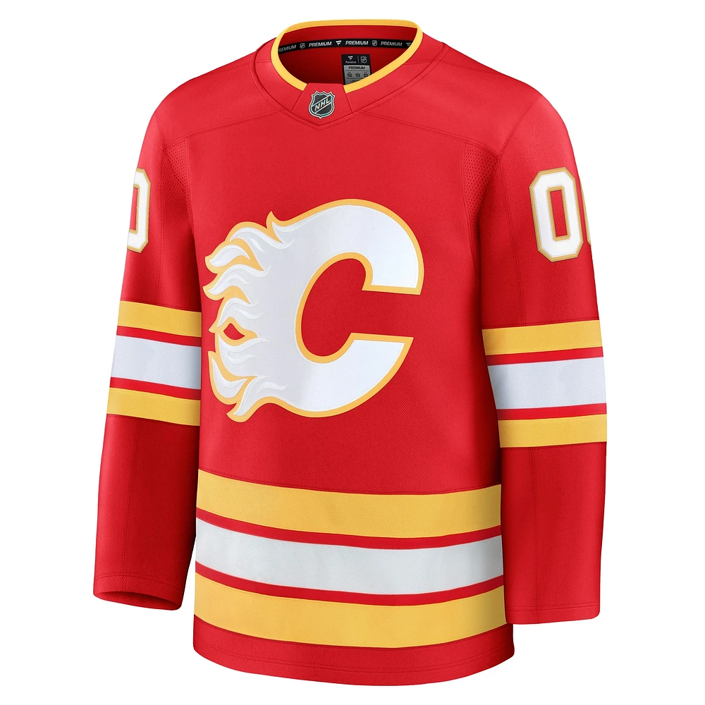 Men's Fanatics Red Calgary Flames Home Premium Custom Jersey