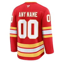 Men's Fanatics Red Calgary Flames Home Premium Custom Jersey