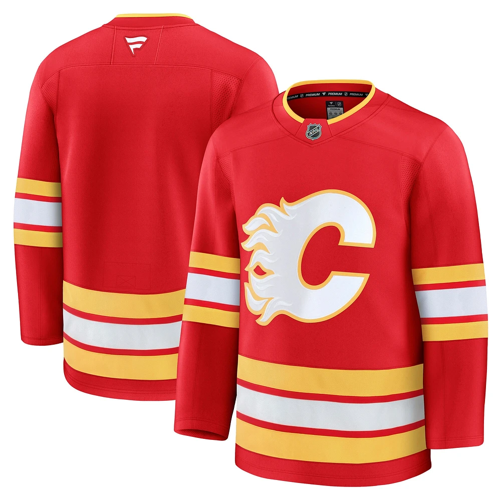 Maillot rouge à domicile Fanatics pour homme des Flames de Calgary qualité supérieure