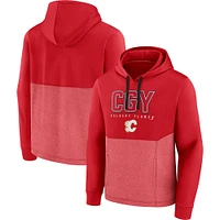 Men's Fanatics Red Calgary Flames Successful Tri-Blend Pullover Hoodie