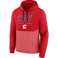 Men's Fanatics Red Calgary Flames Successful Tri-Blend Pullover Hoodie