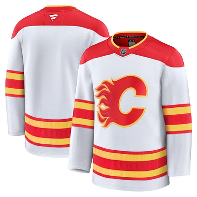 Men's Fanatics White Calgary Flames Away Premium Jersey