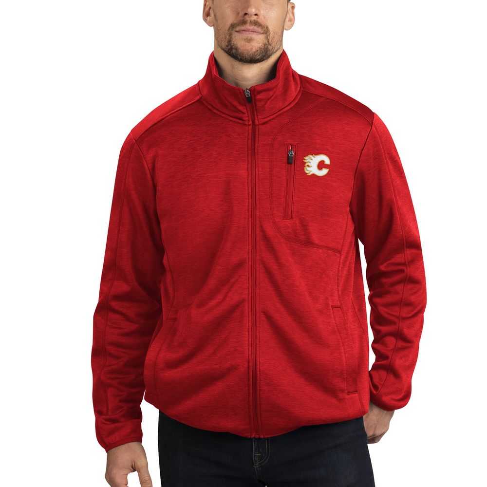 Men's G-III Sports by Carl Banks Red Calgary Flames Closer Transitional Full-Zip Jacket