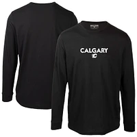 Men's Levelwear  Black Calgary Flames Oscar City Capsule Long Sleeve T-Shirt