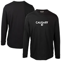 Men's Levelwear  Black Calgary Flames Oscar City Capsule Long Sleeve T-Shirt