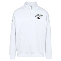 Men's Levelwear  White Calgary Flames Murray City Capsule Quarter-Zip Sweatshirt