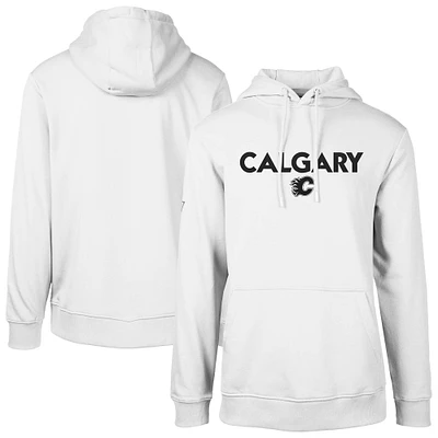 Men's Levelwear  White Calgary Flames Podium City Capsule Pullover Hoodie