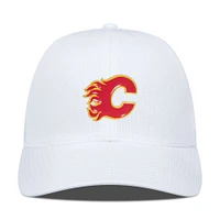 Casquette ajustable structurée Zephyr Insignia Core pour homme des Flames de Calgary de Levelwear, blanche
