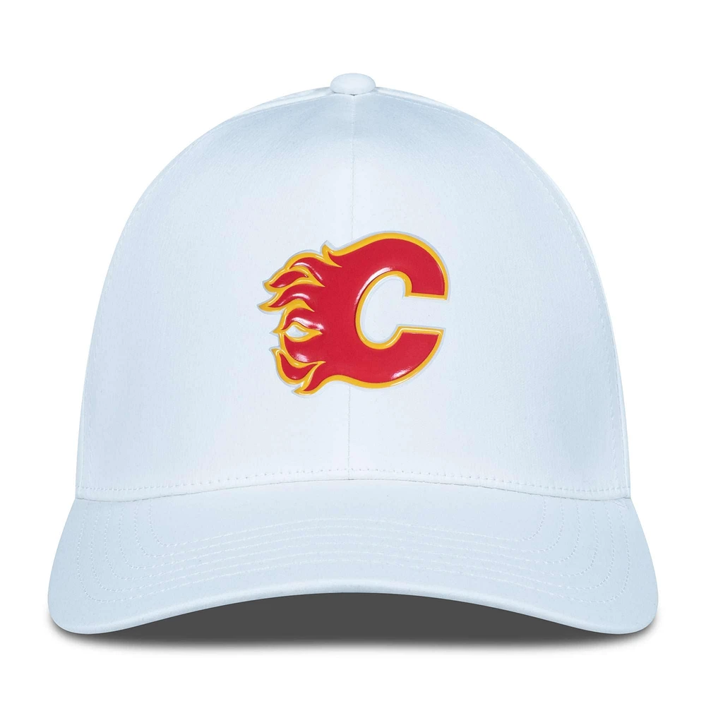 Men's Levelwear White Calgary Flames Zeta Insignia Core Flex Hat