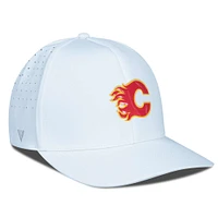 Men's Levelwear White Calgary Flames Zeta Insignia Core Flex Hat