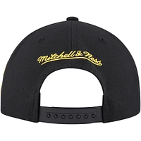 Casquette Snapback noire Mitchell & Ness Core Team Script 2.0 des Flames de Calgary pour hommes