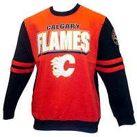 Sweat-shirt rouge Mitchell & Ness pour homme, motif Flames de Calgary