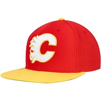 Casquette Snapback 2.0 Core Team Ground 2.0 des Flames de Calgary rouge Mitchell & Ness pour homme