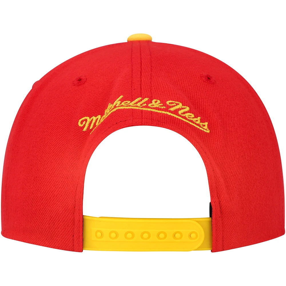 Casquette Snapback 2.0 Core Team Ground 2.0 des Flames de Calgary rouge Mitchell & Ness pour homme