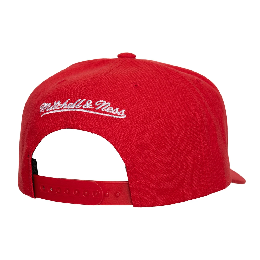 Casquette ajustable Mitchell & Ness pour homme Calgary Flames Core Team Ground Pro rouge