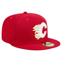 Men's New Era Red Calgary Flames 59FIFTY Fitted Hat