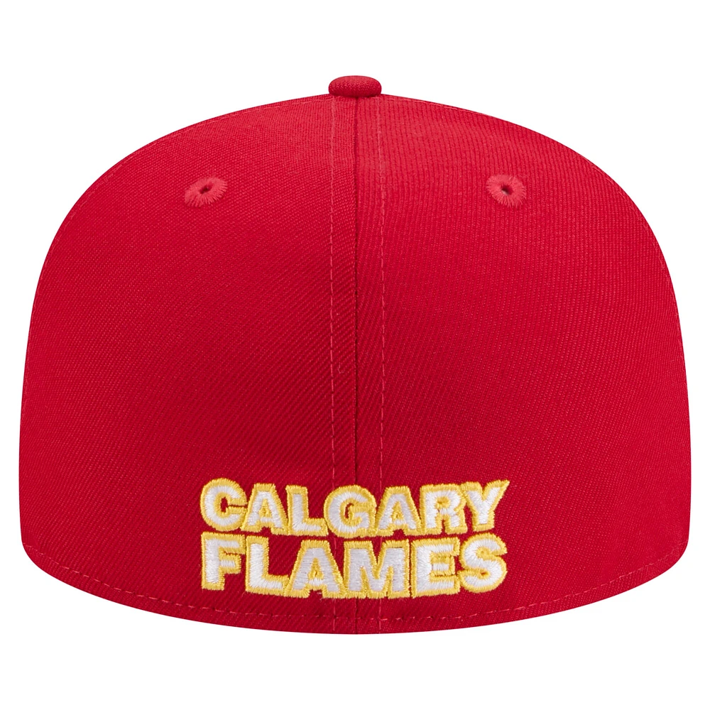 Men's New Era Red Calgary Flames 59FIFTY Fitted Hat