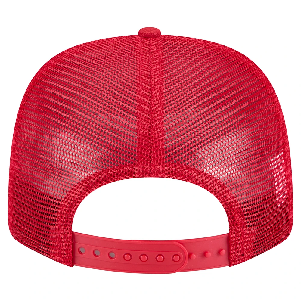 Men's New Era Red Calgary Flames 9SEVENTY Stretch-Snap Trucker Hat