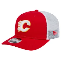 Men's New Era Red Calgary Flames Core Trucker 9SEVENTY Stretch-Snap Hat