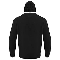 Coffret cadeau pull et bonnet en tricot à revers Pro Standard pour hommes, noir des Flames de Calgary