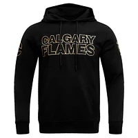 Men's Pro Standard Calgary Flames Black & Gold Pullover Hoodie