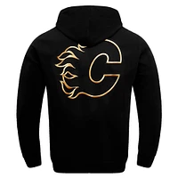 Men's Pro Standard Calgary Flames Black & Gold Pullover Hoodie