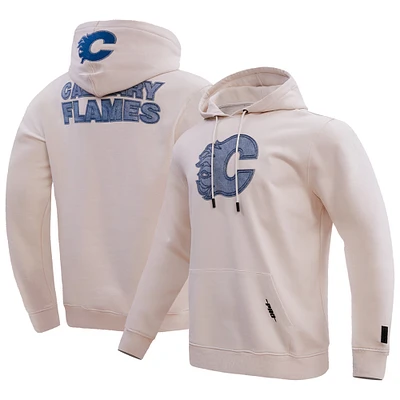 Chandail à capuchon Pro Standard Calgary Flames Varsity Blues crème pour homme