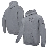 Men's Pro Standard Heather Gray Calgary Flames Neutral Pullover Hoodie