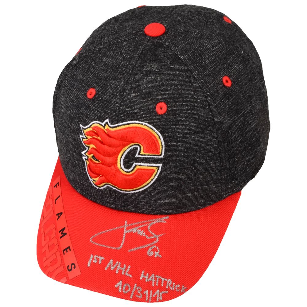 Michael Frolik Calgary Flames Autographed Cap with 1st NHL Hat Trick 10/31/15 Inscription