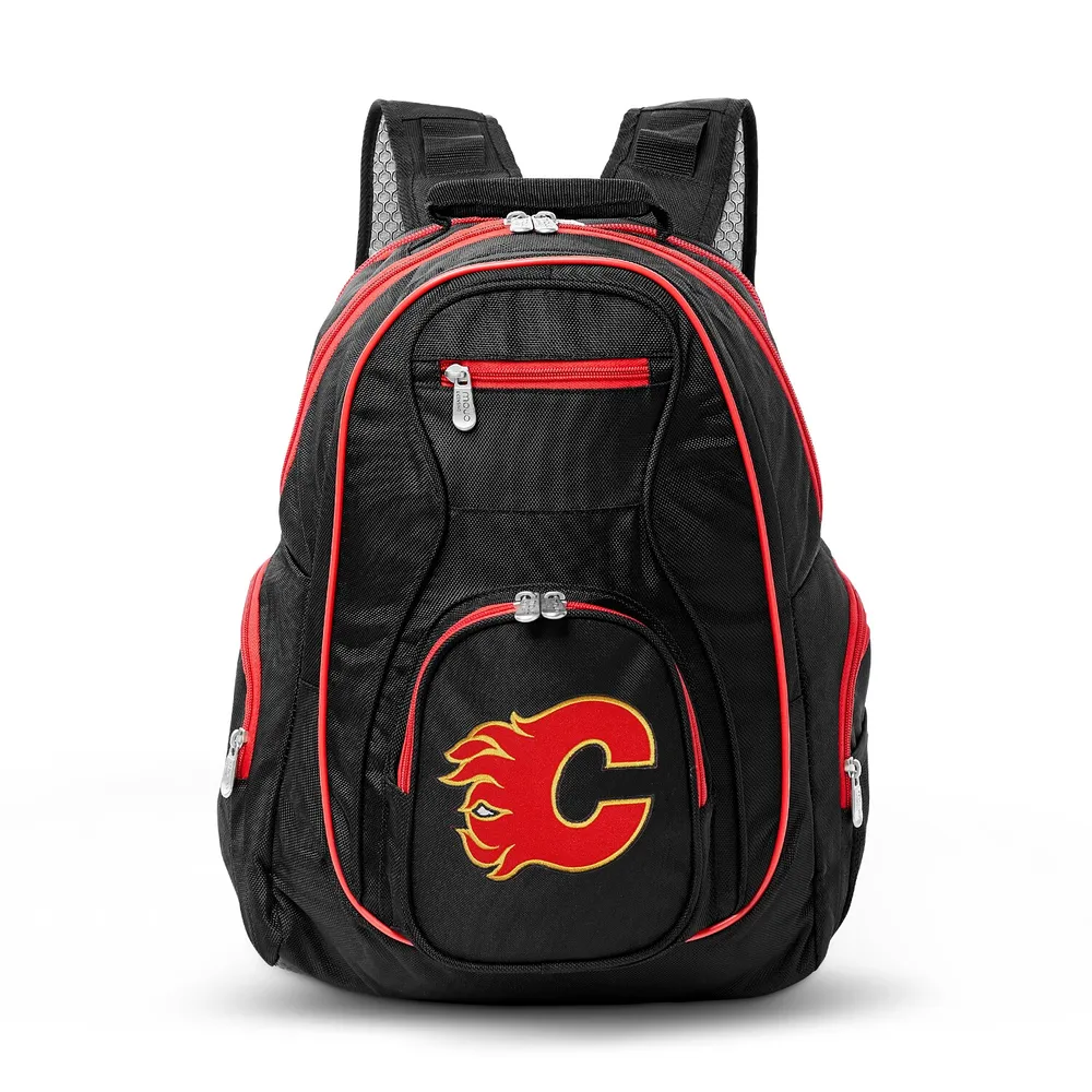 Calgary Flames MOJO Trim Color Laptop Backpack - Black