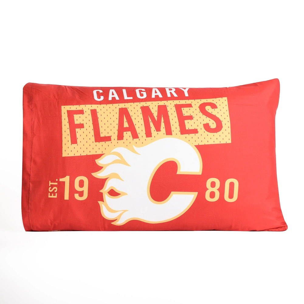 Orange Calgary Flames 20'' x 30'' Two Pack Pillowcase Set
