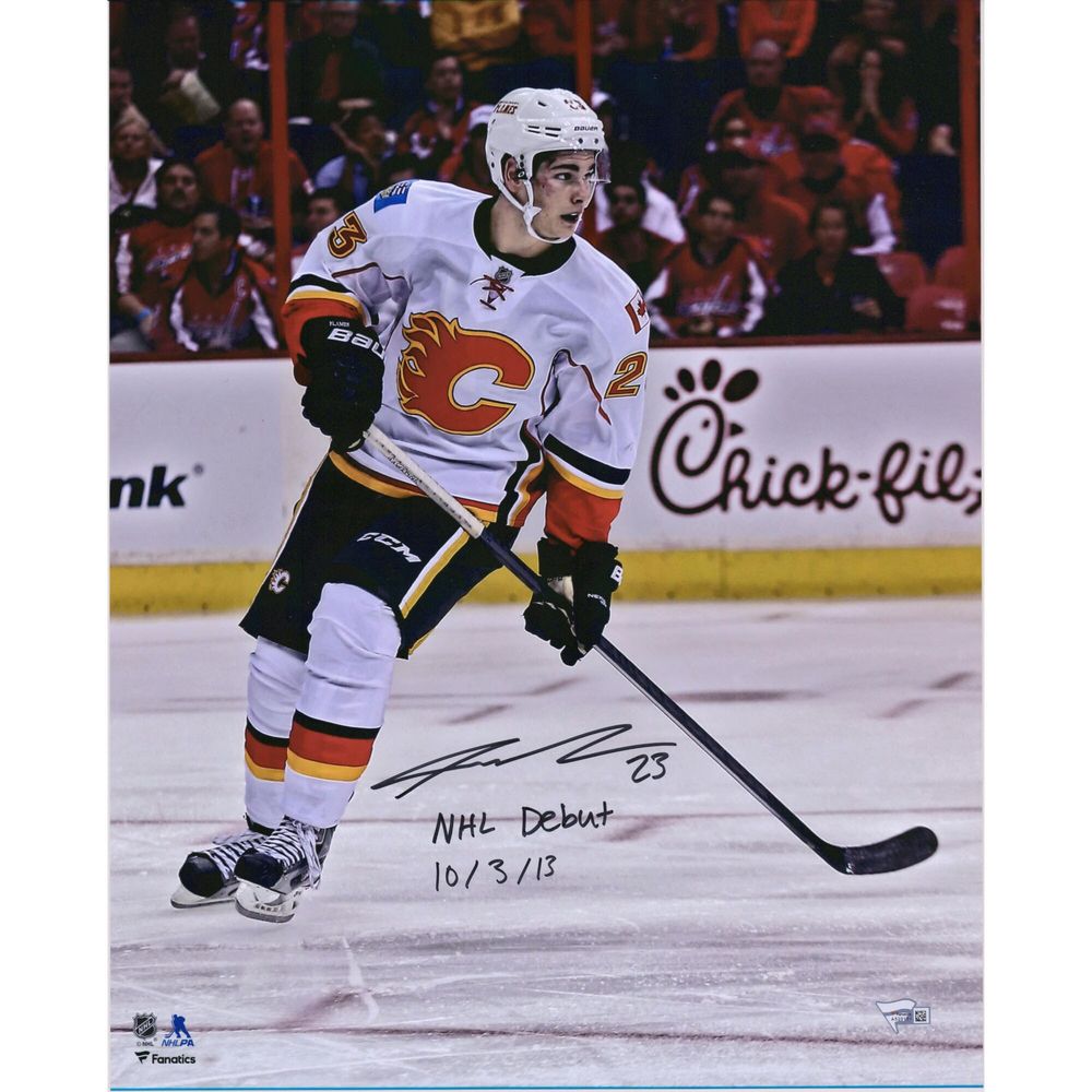 Sean Monahan Calgary Flames Autographed 16" x 20" NHL Debut Photograph with "NHL Debut 10/3/13" Inscription - Limited Edition of 13