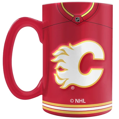 The Sports Vault Calgary Flames 20 oz. Jersey Sculpted Mug