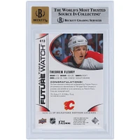Carte autographiée Upper Deck SP Authentic Black #413 #9/10 BGS 8.5/10 de Theoren Fleury Calgary Flames 2020-21