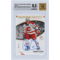 Carte autographiée Upper Deck SP Authentic Black #413 #9/10 BGS 8.5/10 de Theoren Fleury Calgary Flames 2020-21