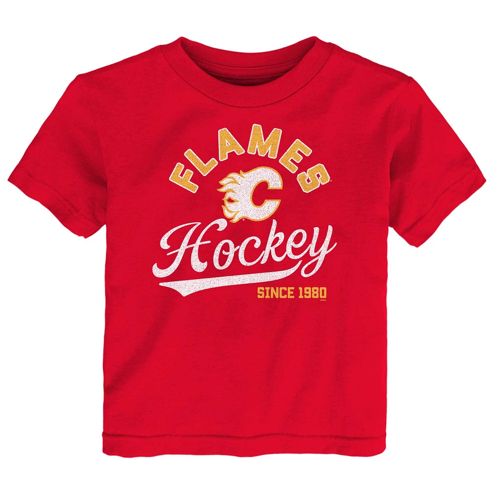 Toddler Red Calgary Flames Take the Lead - T-Shirt